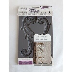 Iron Orchid Designs LARGE FLEURISH Art Decor Mold Prima Retired 8"